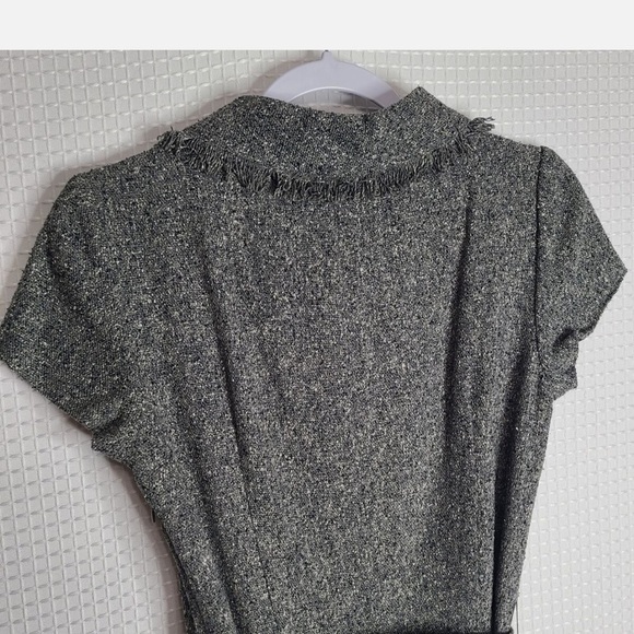 COPY - Talbots Gray Dress with Elegant Lace and Flowy Skirt - Picture 8 of 12